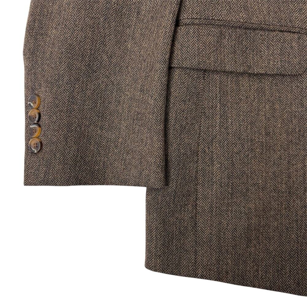Brooks Brothers 346 Wool Blazer 46L Fitzgerald Fit Brown Wool Suit Jacket EUC - Picture 4 of 8